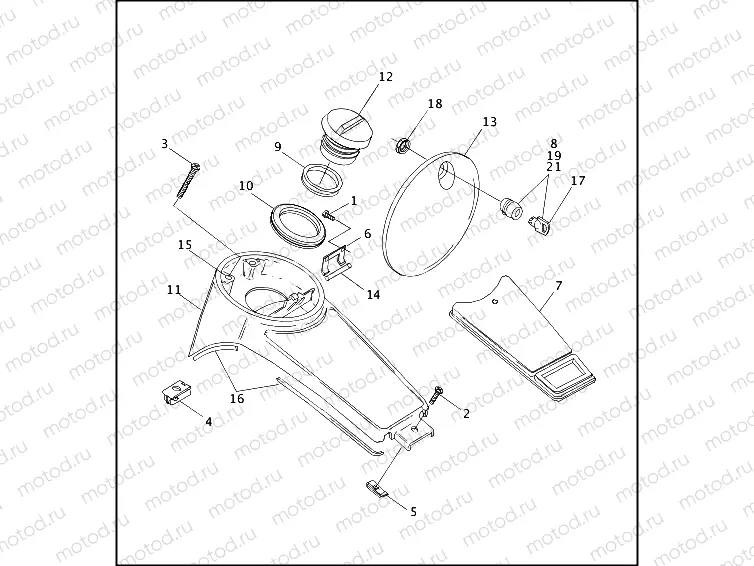 FUEL TANK CONSOLE - FLHT & FLTR