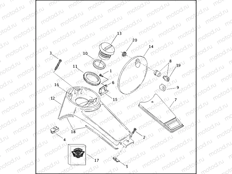 FUEL TANK CONSOLE - FLHTPI