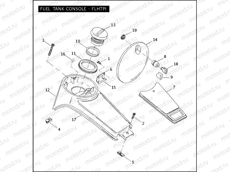 FUEL TANK CONSOLE - FLHTPI