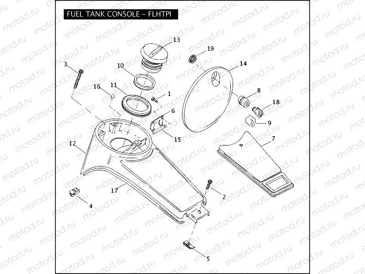 FUEL TANK CONSOLE - FLHTPI