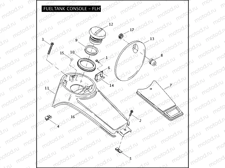 FUEL TANK CONSOLE - FLHTPI