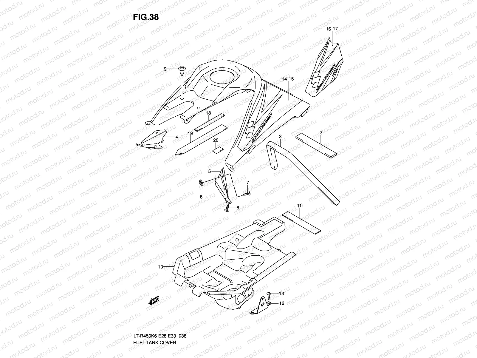 FUEL TANK COVER (MODEL K6/K7)
