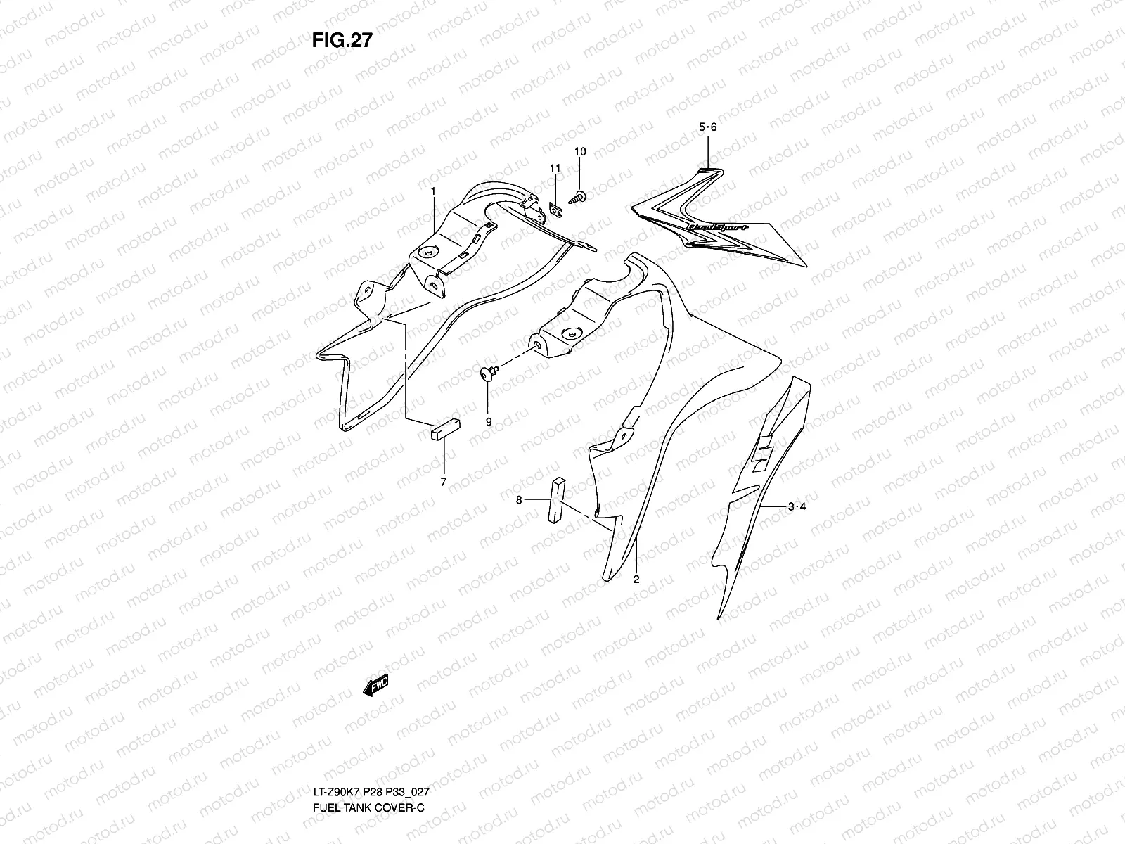 FUEL TANK COVER (MODEL K7/K8)