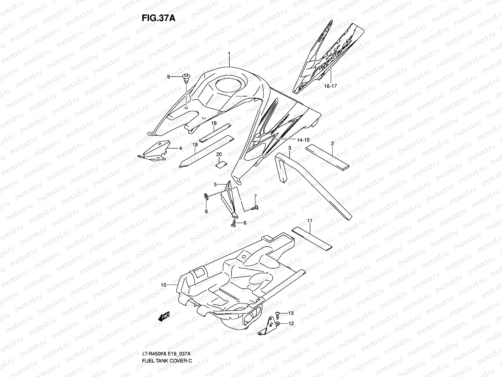 FUEL TANK COVER (MODEL K8)