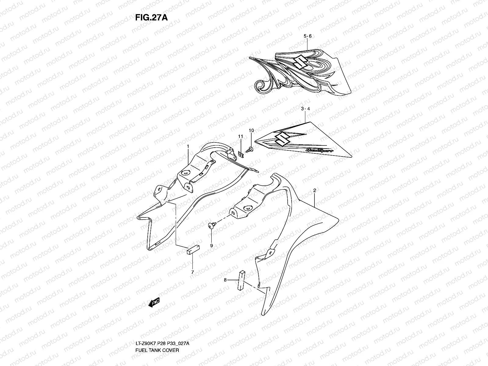 FUEL TANK COVER (MODEL K9)