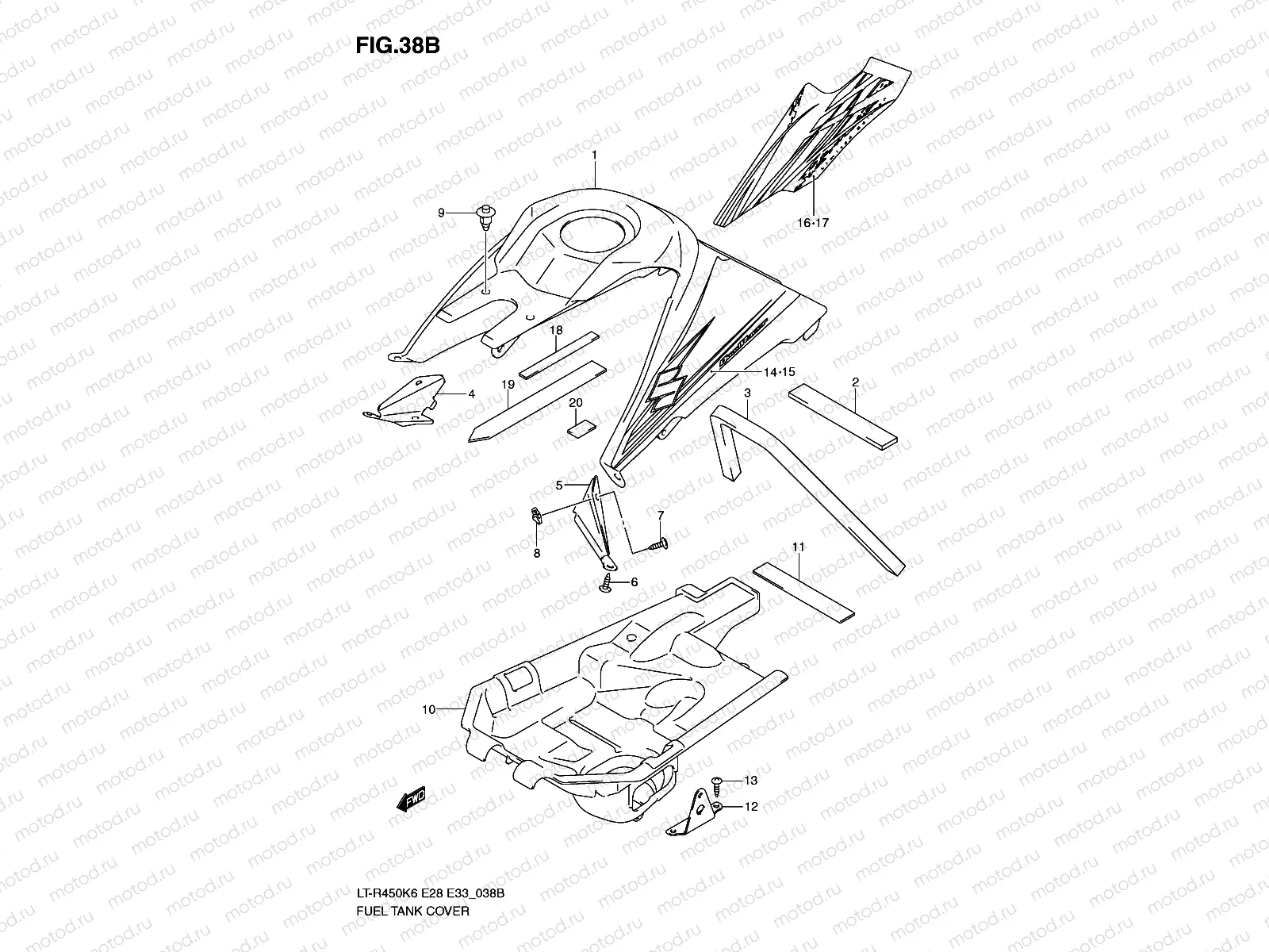 FUEL TANK COVER (MODEL K9)