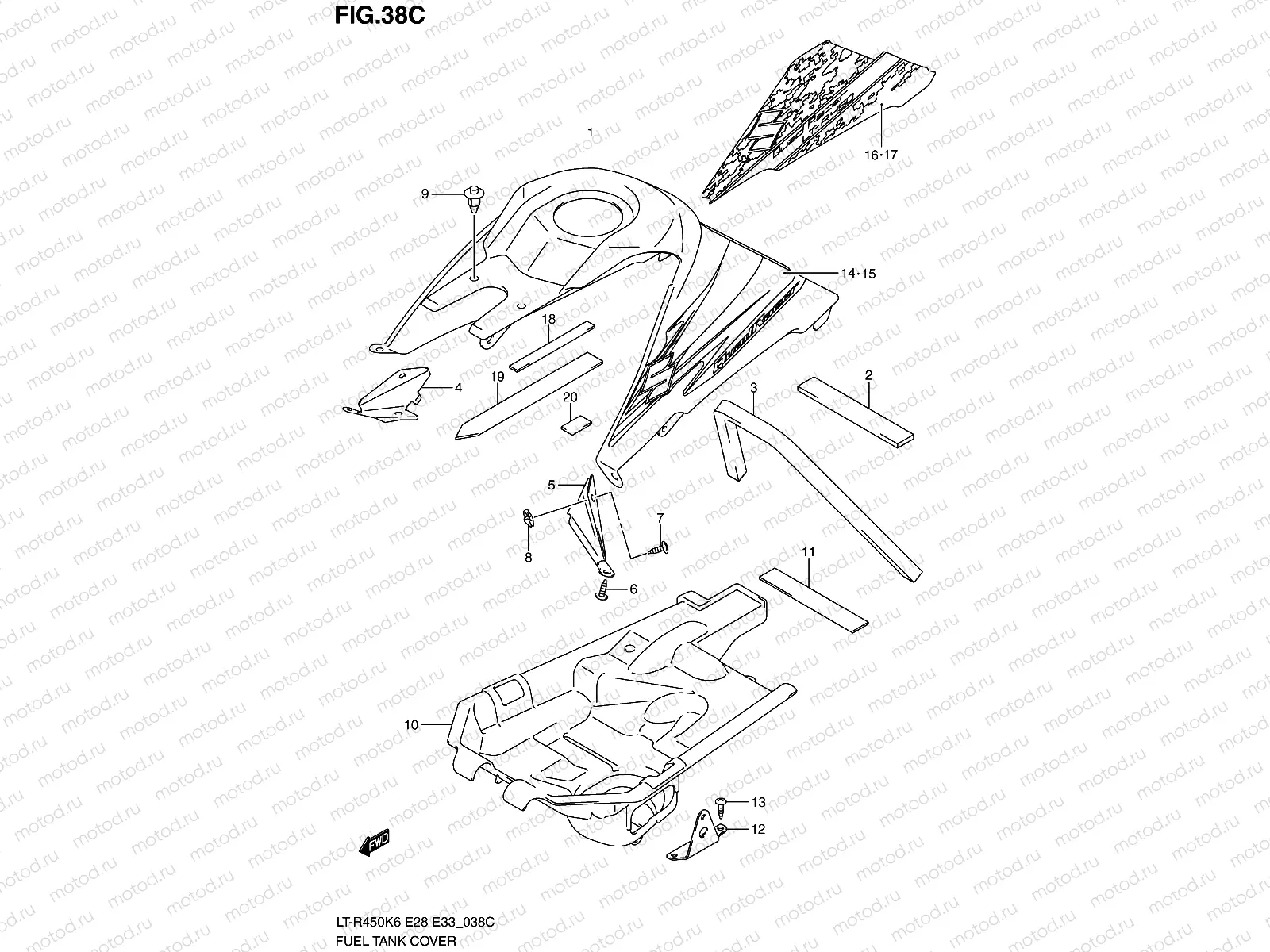 FUEL TANK COVER (MODEL L0)