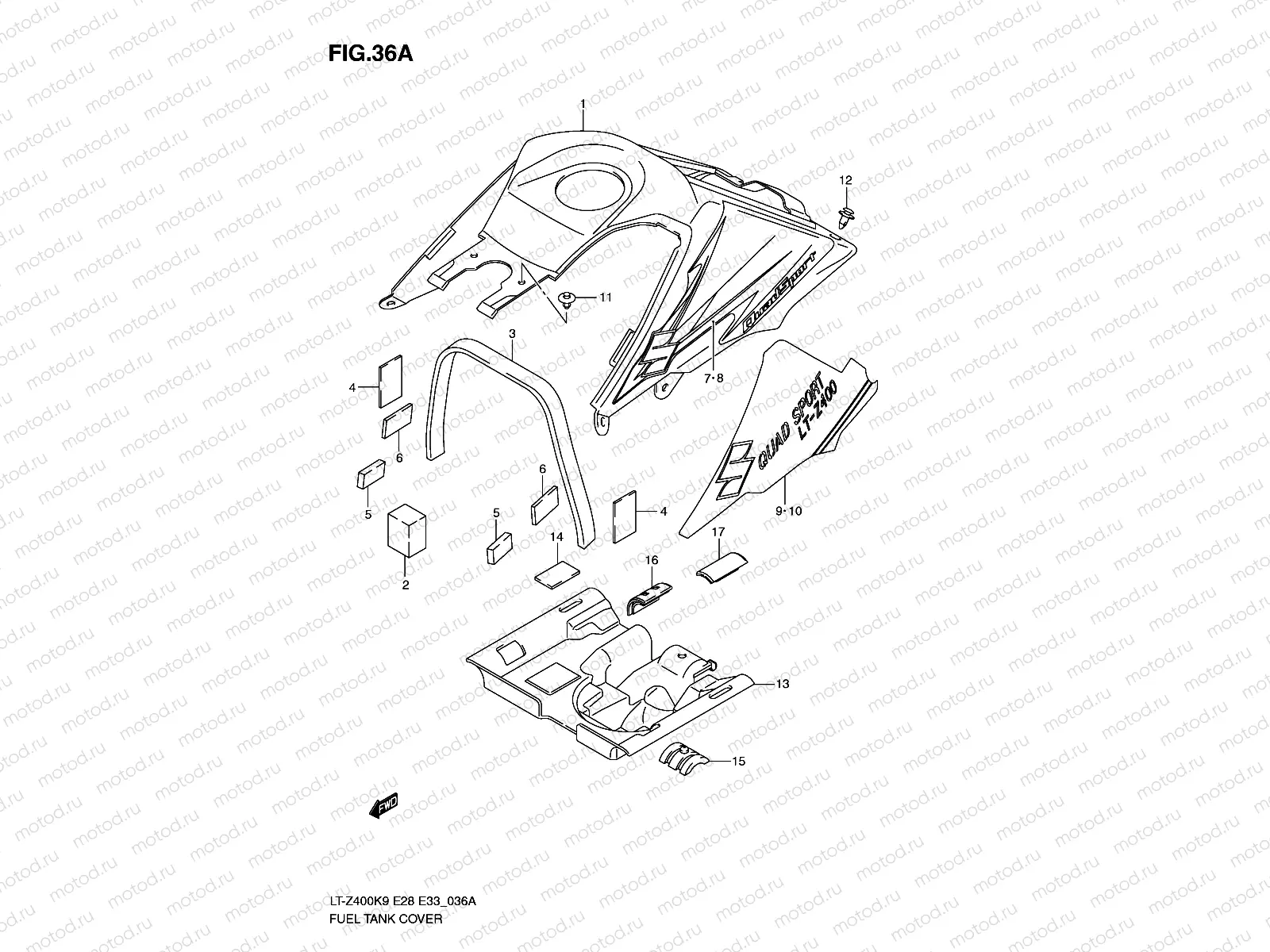 FUEL TANK COVER (MODEL L0)