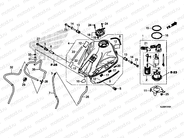 FUEL TANK (CRF250RL / RLA)