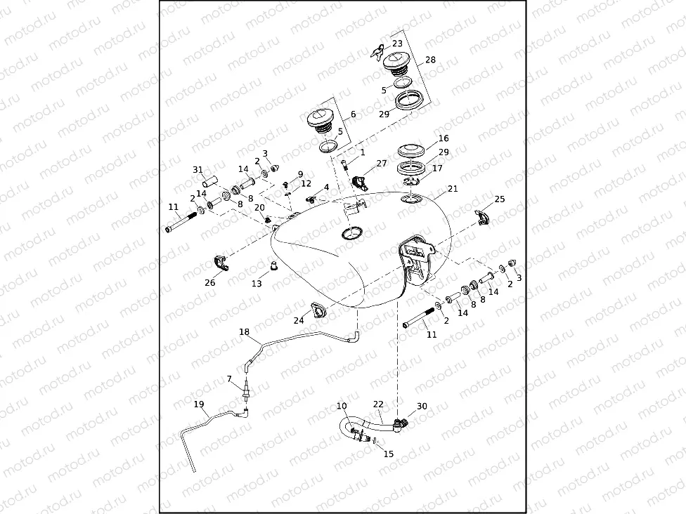 FUEL TANK - FLFBS, FLHC, FLHCS, FLSB, FLSL