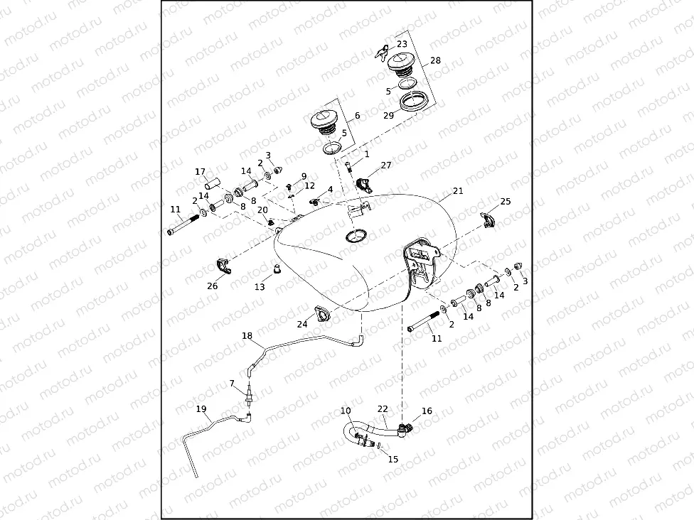 FUEL TANK - FLFBS, FLHCS, FLSB, FXBR (2 OF 2)