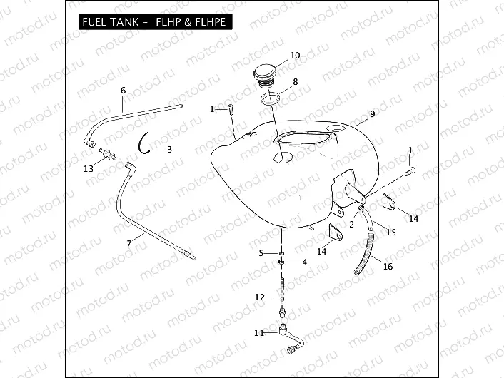 FUEL TANK - FLHP & FLHPE