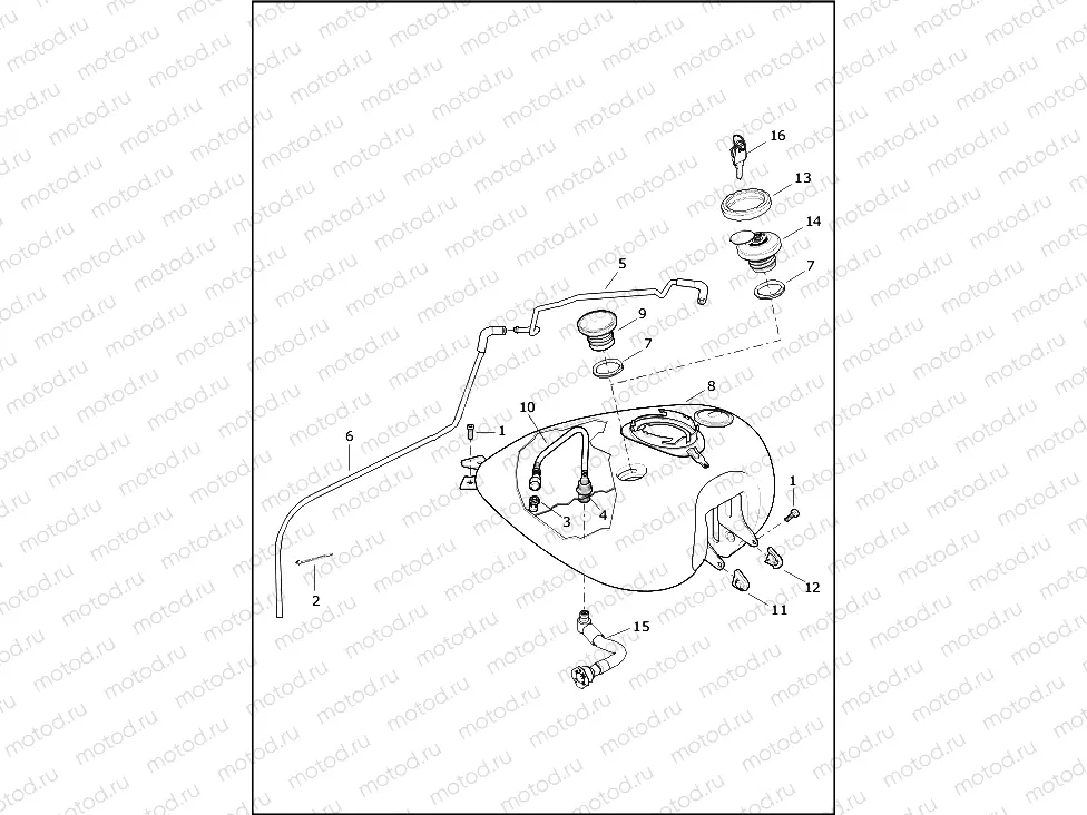 FUEL TANK - FLHR AND FLHRXS