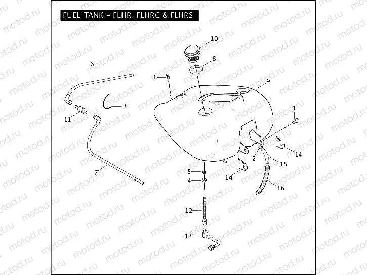 FUEL TANK - FLHR, FLHRC & FLHRS