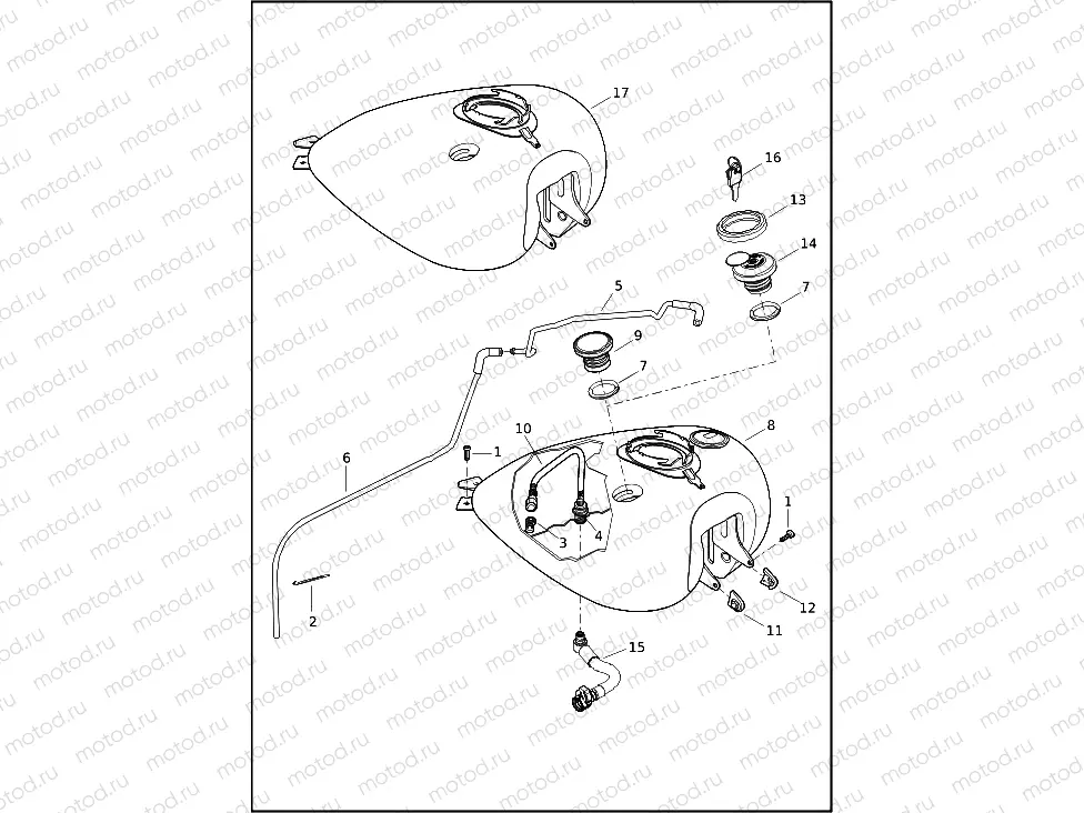 FUEL TANK - FLHR, FLHRXS, FLHXS, FLTRXS, FLHXST AND FLTRXST
