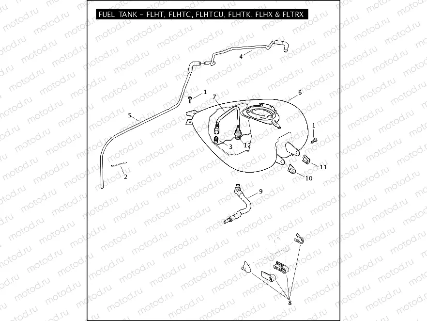 FUEL TANK - FLHT, FLHTC, FLHTCU, FLHTK, FLHX & FLTRX