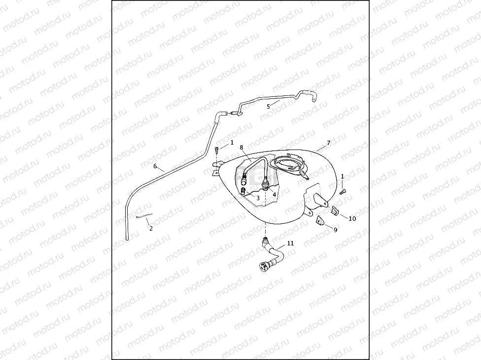 FUEL TANK - FLHT, FLHTK, FLHX, FLHXS, FLTRK, FLTRX AND FLTRXS