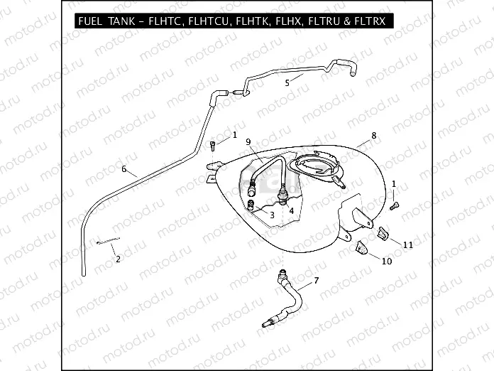FUEL TANK - FLHTC, FLHTCU, FLHTK, FLHX, FLTRU & FLTRX