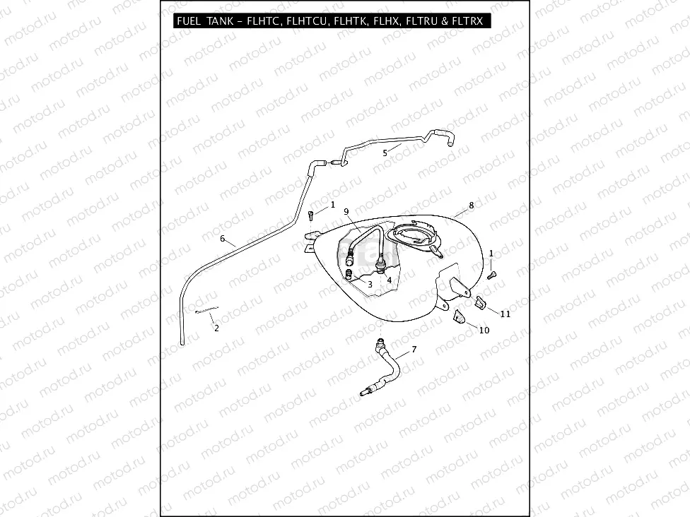 FUEL TANK - FLHTC, FLHTCU, FLHTK, FLHX, FLTRU & FLTRX