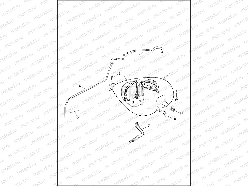 FUEL TANK - FLHTC, FLHTCU, FLHTK, FLHX, FLTRU & FLTRX
