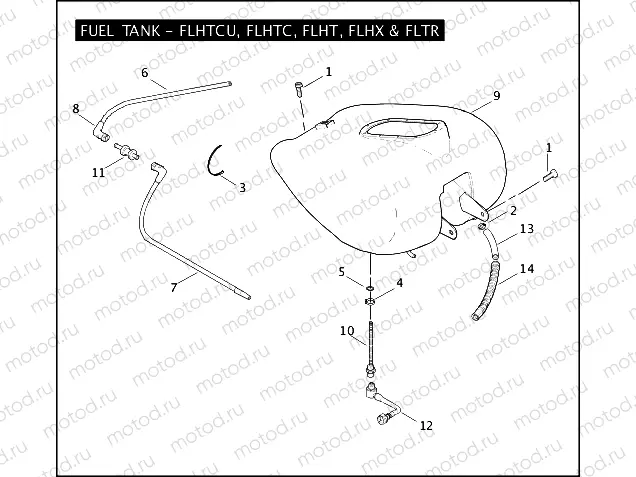 FUEL TANK - FLHTCU, FLHTC, FLHT, FLHX & FLTR