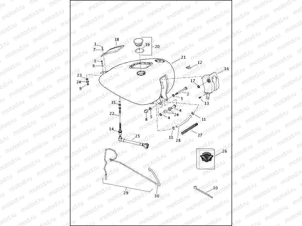 FUEL TANK - FLS, FLSTC, FLSTF, FLSTN, FLSTFB & FXST (2 OF 3)