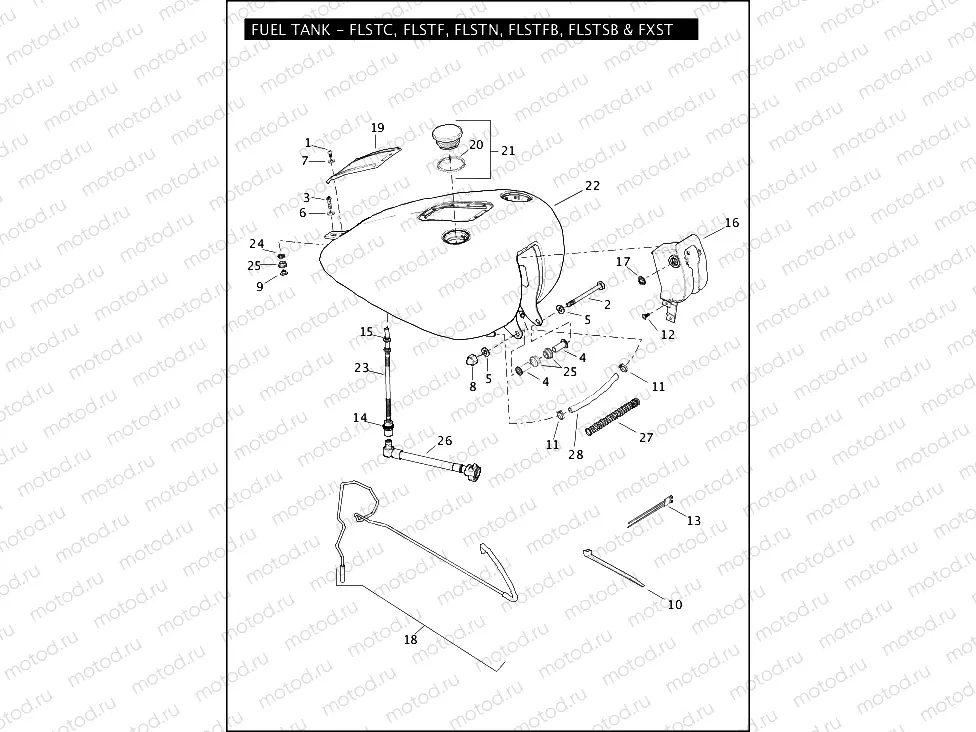 FUEL TANK - FLSTC, FLSTF, FLSTN, FLSTSB, FLSTFB & FXST