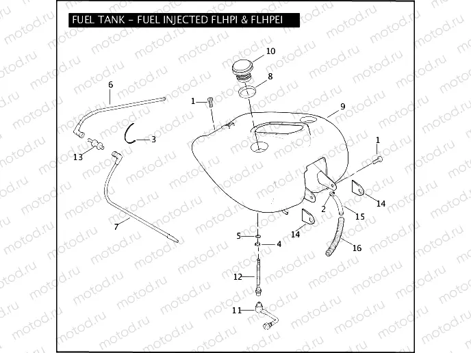 FUEL TANK - FUEL INJECTED FLHPI & FLHPEI