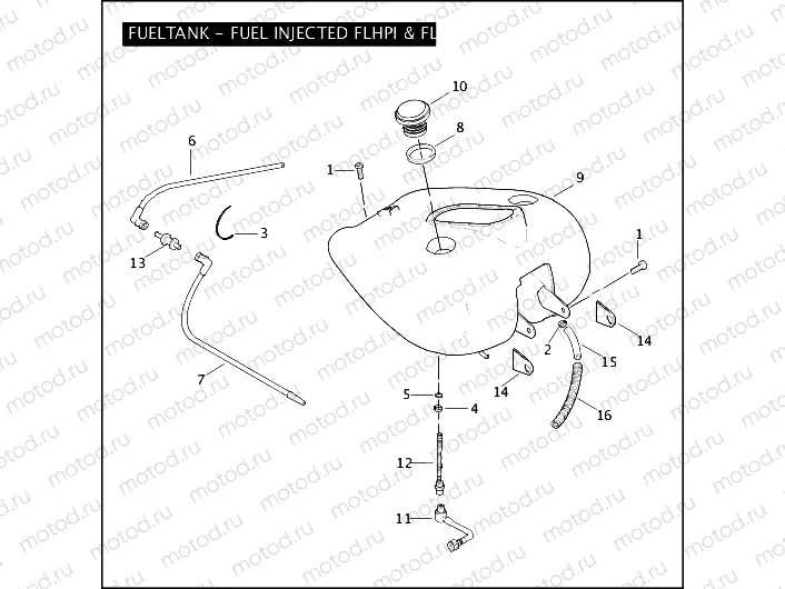 FUEL TANK - FUEL INJECTED FLHPI & FLHPEI