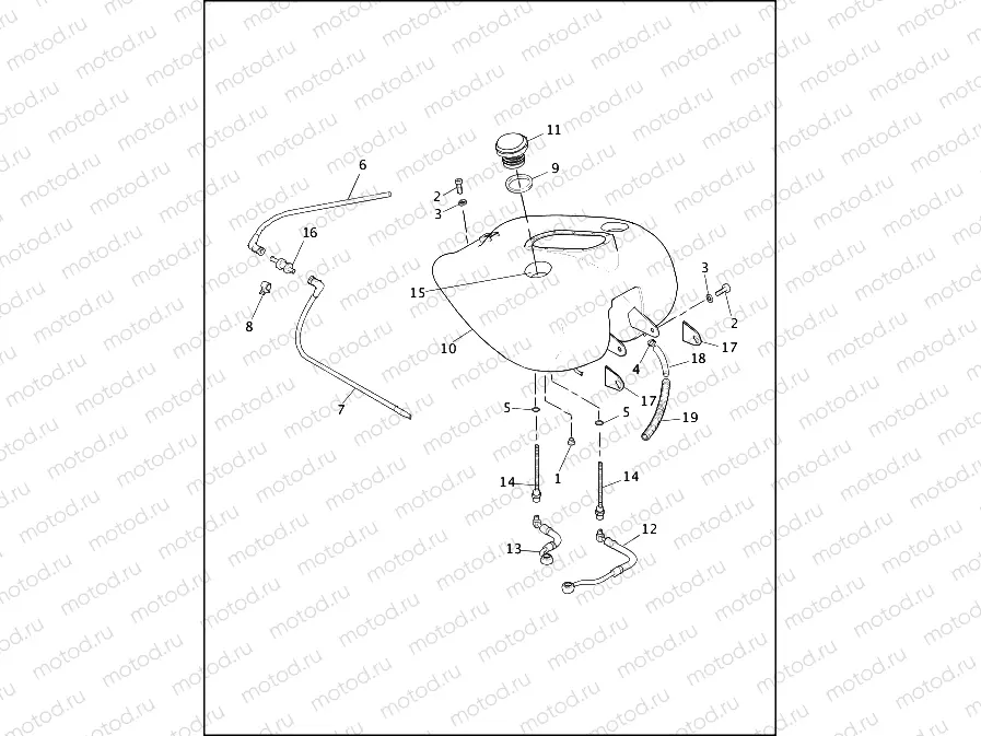 FUEL TANK, FUEL INJECTED - FLHRI & FLHRCI