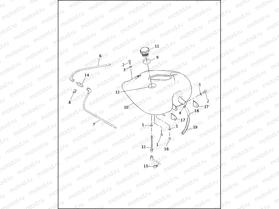FUEL TANK, FUEL INJECTED - FLHRI & FLHRCI