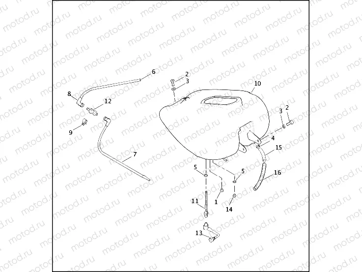 FUEL TANK - FUEL INJECTED FLHTCUI, FLHTCI & FLTRI