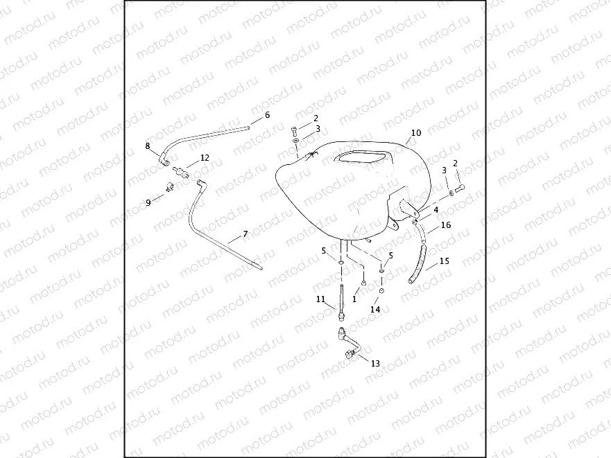 FUEL TANK - FUEL INJECTED FLHTPI