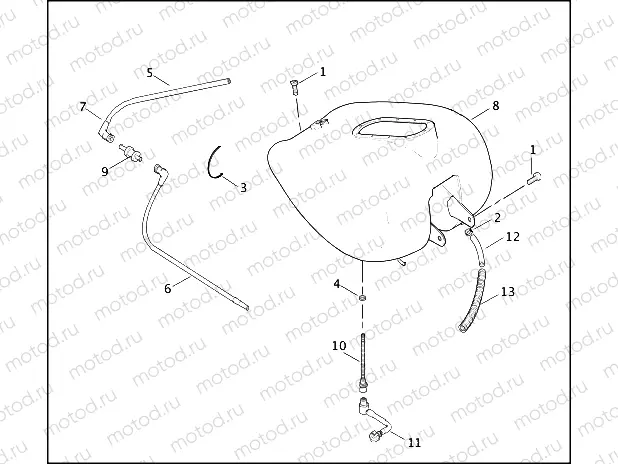 FUEL TANK, FUEL INJECTED - FLHTPI