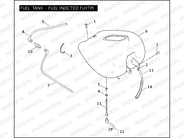 FUEL TANK - FUEL INJECTED FLHTPI
