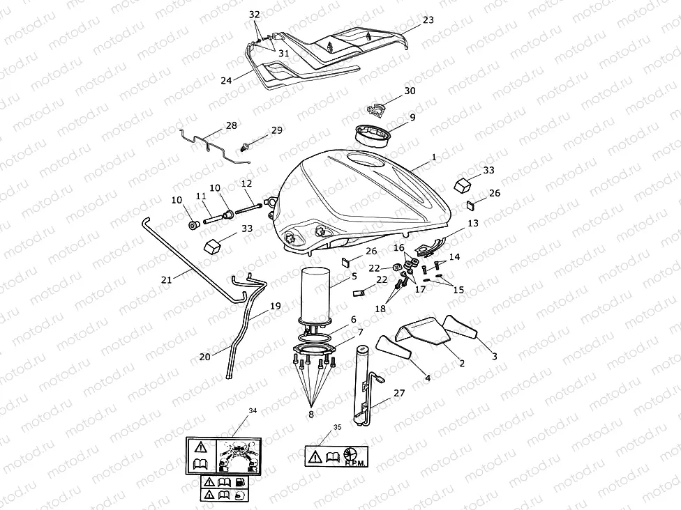 Fuel Tank, Fuel Pump & Fittings