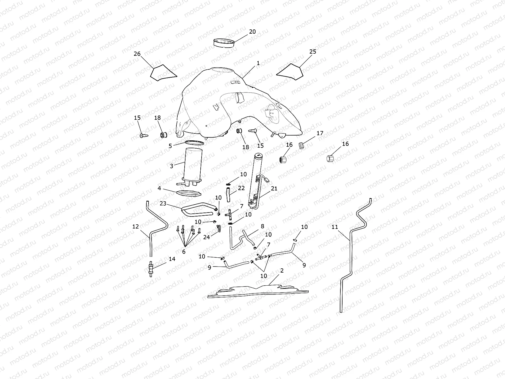 Fuel Tank, Fuel Pump & Fittings