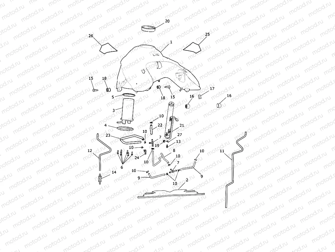 Fuel Tank, Fuel Pump & Fittings