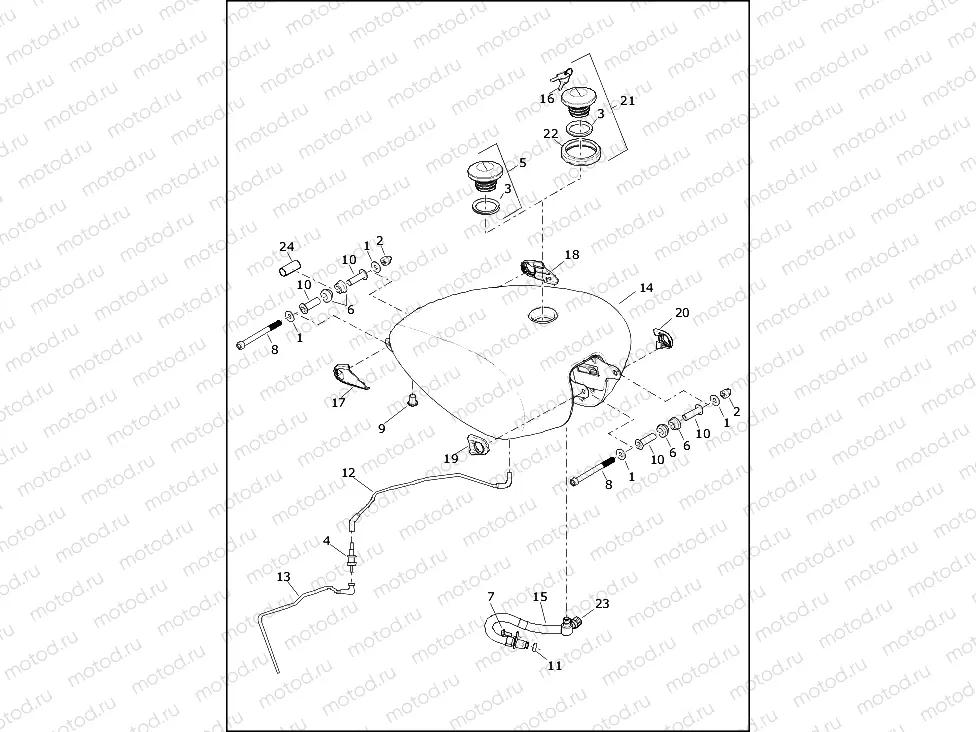 FUEL TANK - FXBB, FXBRS, FXST