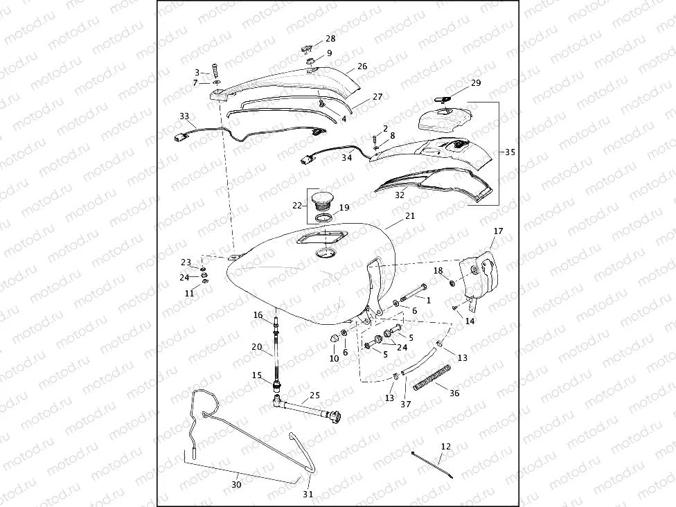 FUEL TANK - FXS & FXSB
