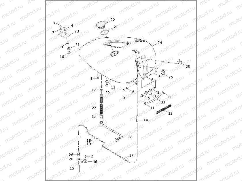 FUEL TANK - FXSTD - FUEL INJECTED