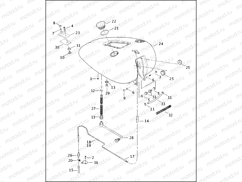 FUEL TANK - FXSTD - FUEL INJECTED