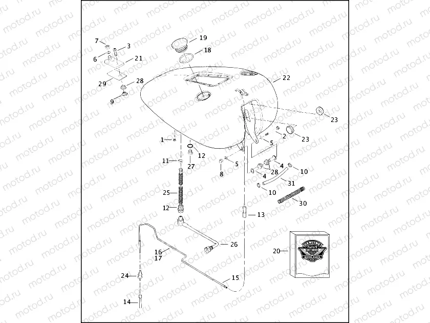 FUEL TANK - FXSTD - FUEL INJECTED