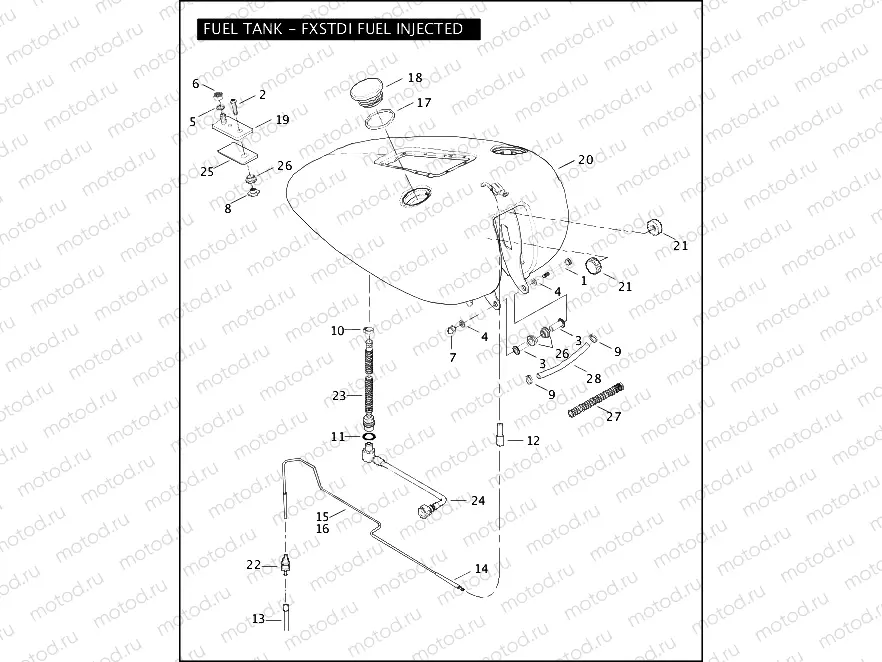 FUEL TANK - FXSTDI - FUEL INJECTED