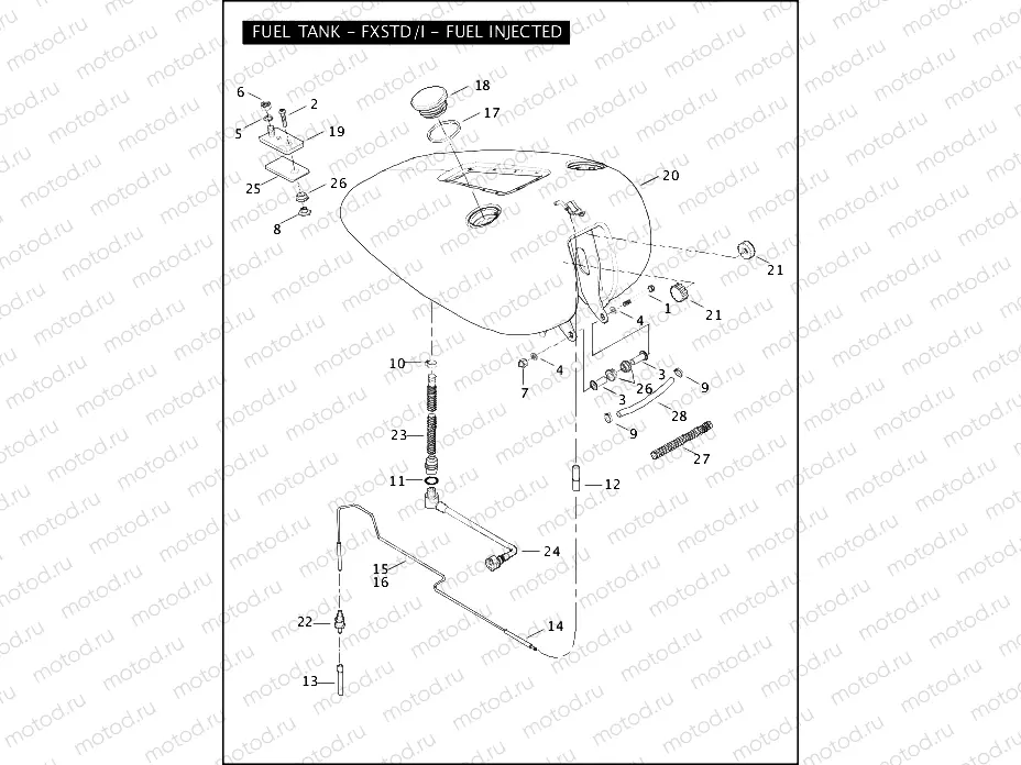 FUEL TANK - FXSTD/I - FUEL INJECTED