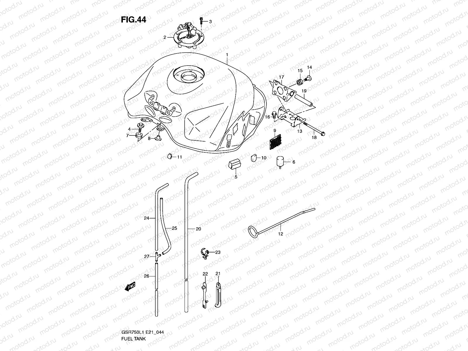 FUEL TANK (GSR750L1 E21)