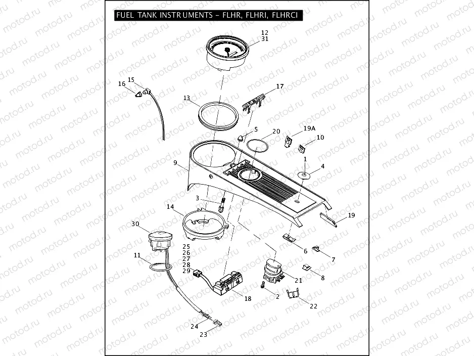 FUEL TANK INSTRUMENTS - FLHR, FLHRI, FLHRCI