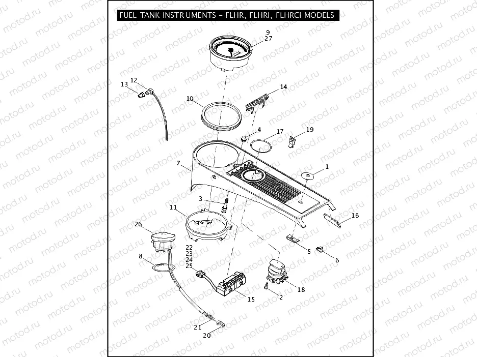FUEL TANK INSTRUMENTS - FLHR, FLHRI, FLHRCI MODELS