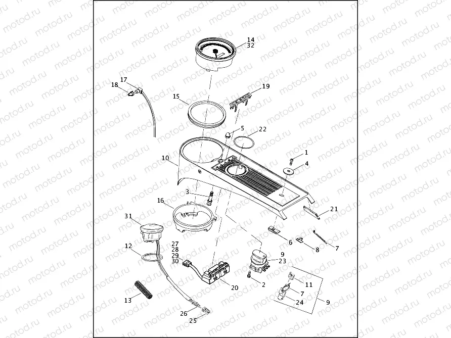 FUEL TANK INSTRUMENTS - FLHR MODELS