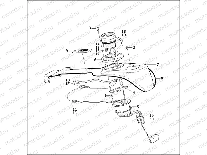 FUEL TANK INSTRUMENTS - FXD, FXDX & FXDXT